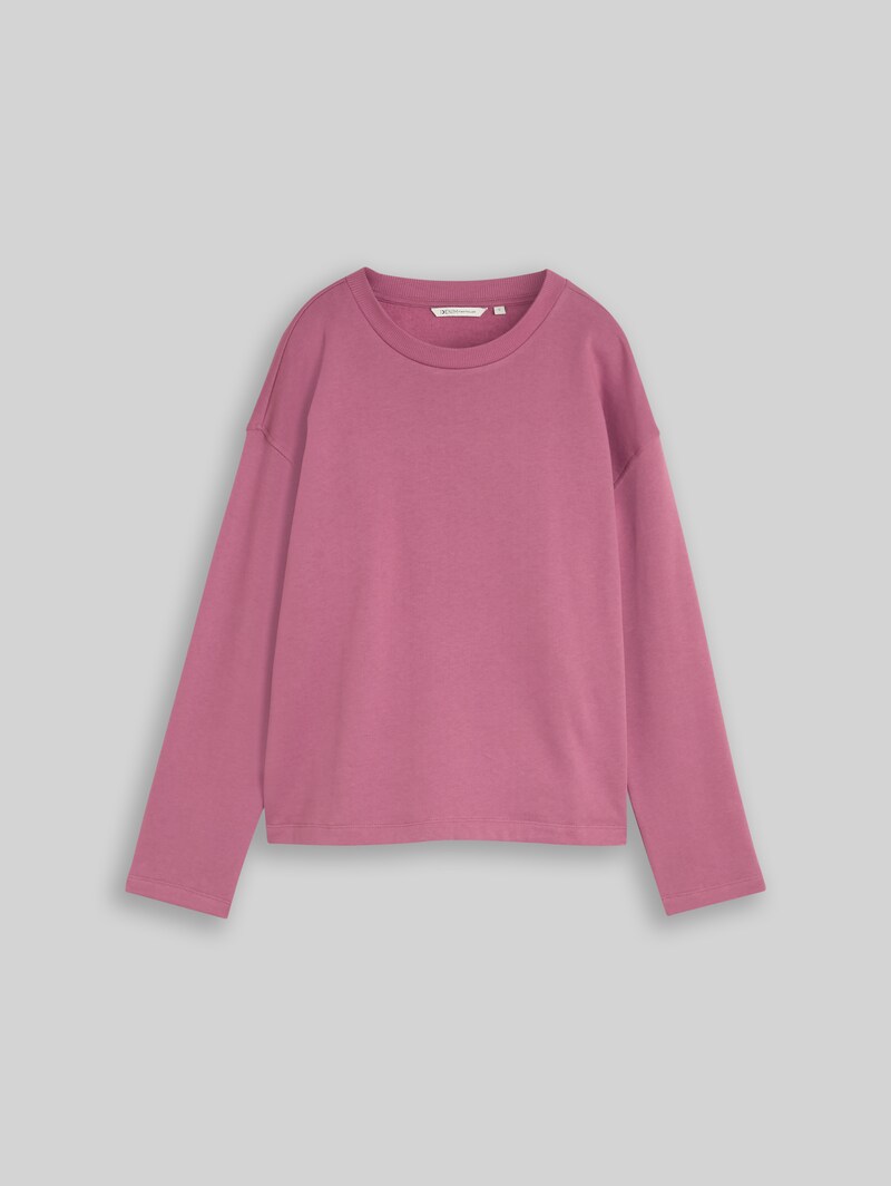 Tom Tailor Basic Sweatshirt aus Baumwolle - Dusty Berry