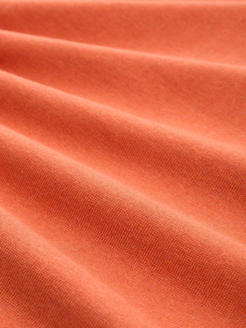 Tom Tailor Basic Strickpullover aus Baumwolle - Chili Orange Melange