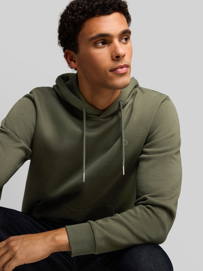 Tom Tailor Basic Hoodie Sweatshirt - Urban Olive Green
