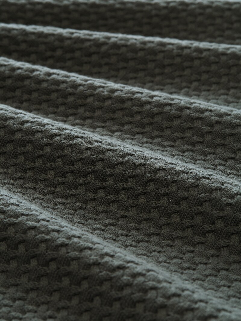 Tom Tailor Strickpullover mit Zopfmuster - Darkest Olive