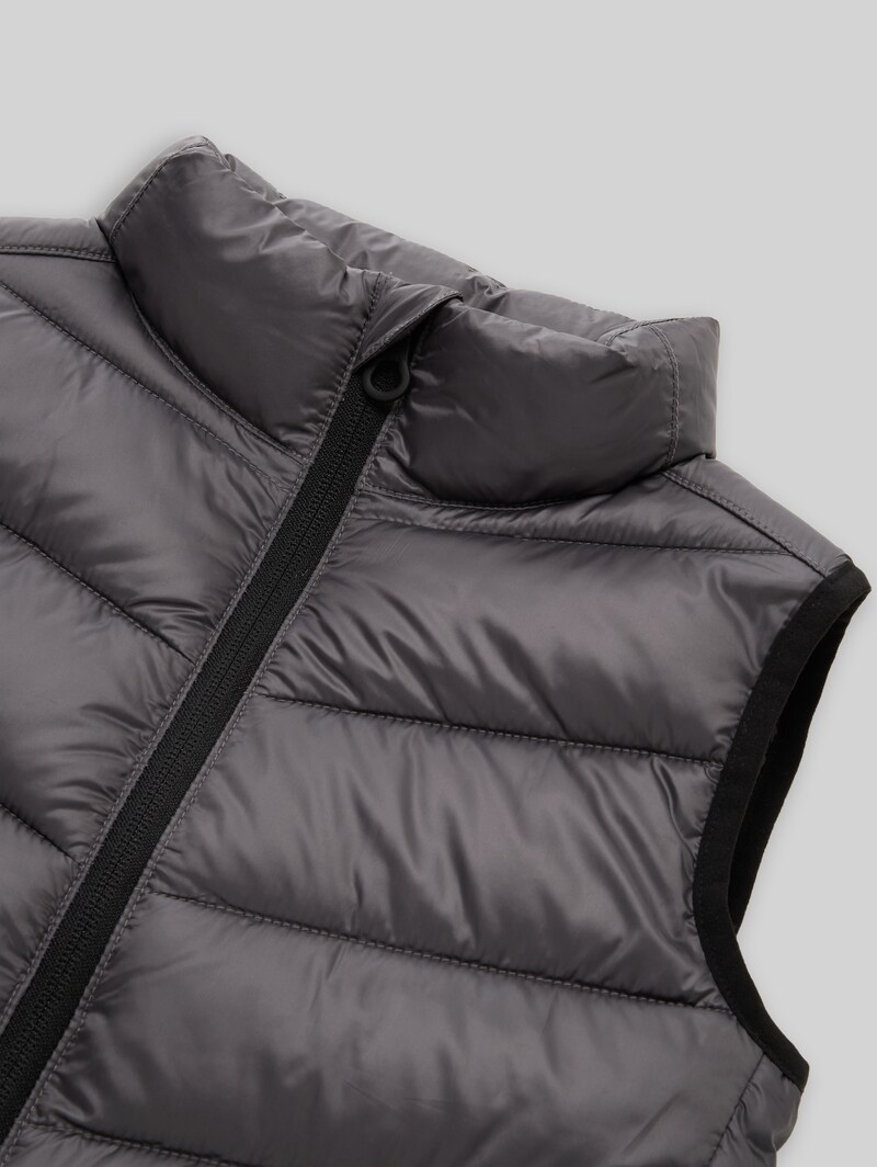 Tom Tailor Lightweight Steppweste mit wasserabweisender Funktion - Dark Urban Grey