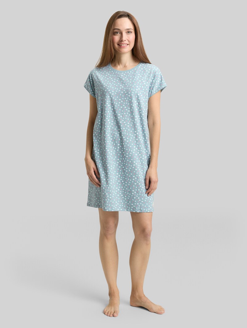Tom Tailor Nachthemd mit Herz-Muster - Blue-medium-allover