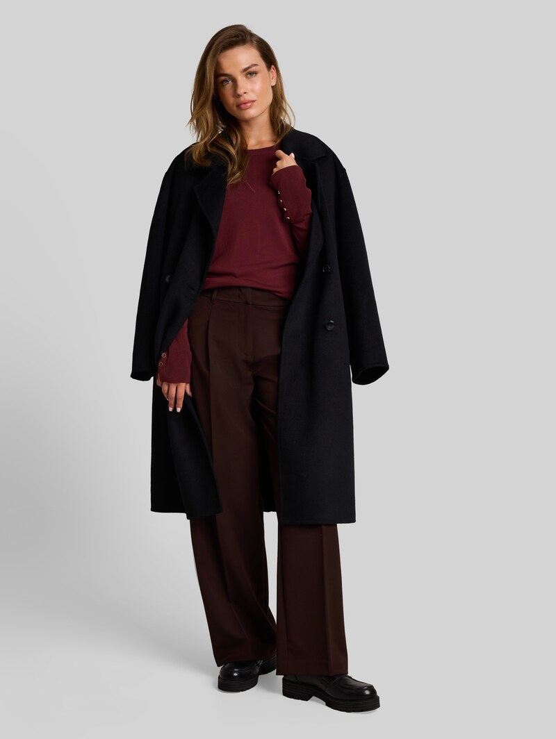 Tom Tailor Strickpullover mit Knopf-Details - Preppy Plum