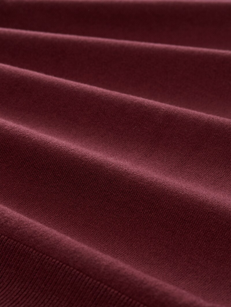 Tom Tailor Strickpullover mit Knopf-Details - Preppy Plum