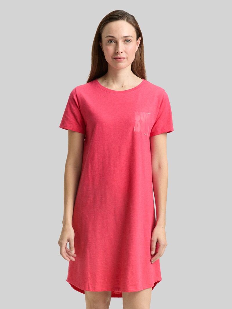 Tom Tailor Nachthemd aus Baumwoll-Mix - Red-medium-solid Tom Tailor Nachthemd aus Baumwoll-Mix - Red-medium-solid
