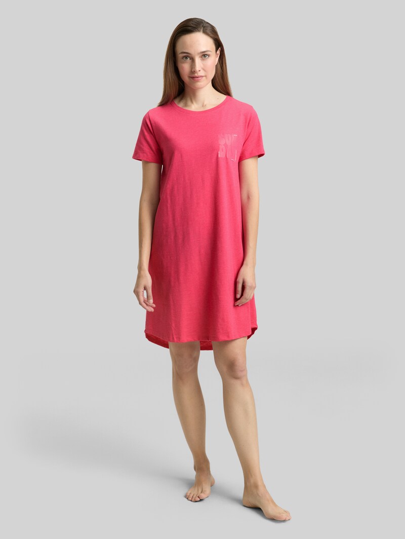Tom Tailor Nachthemd aus Baumwoll-Mix - Red-medium-solid