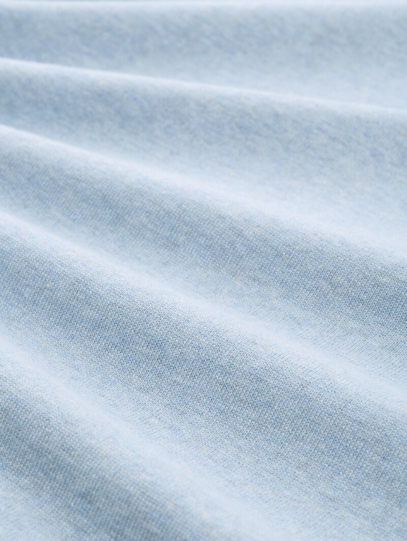 Tom Tailor Basic Strickpullover aus Baumwolle - Light Metal Blue Melange