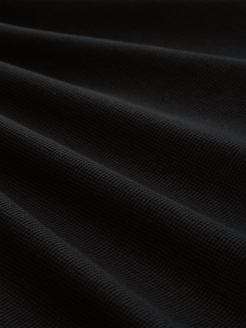 Tom Tailor T-Shirt mit Waffelstruktur - Black