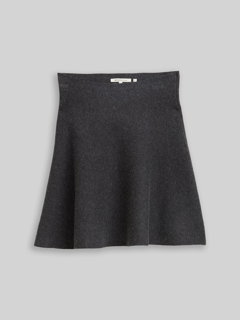 Tom Tailor Mini Skater Strickrock - Shale Grey Melange
