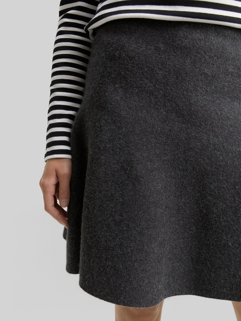 Tom Tailor Mini Skater Strickrock - Shale Grey Melange