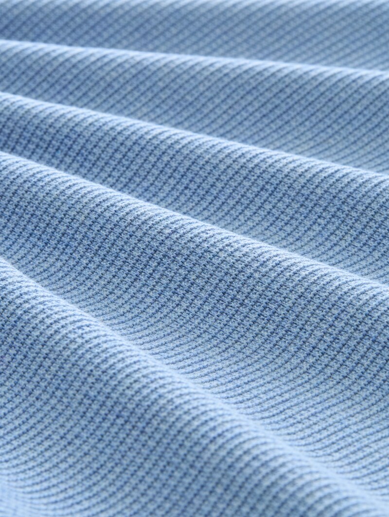 Tom Tailor Strickpullover aus Baumwolle - Pale Blue Mélange