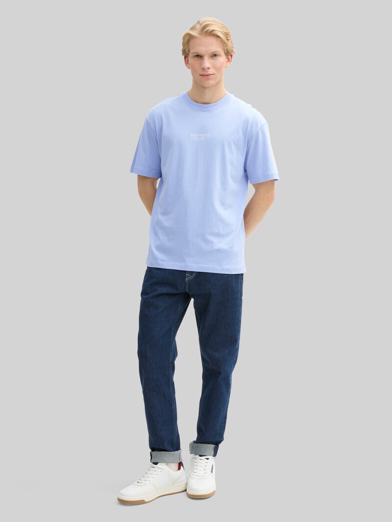 Tom Tailor Relaxed Fit T-Shirt aus Baumwolle - Brunnera Blue