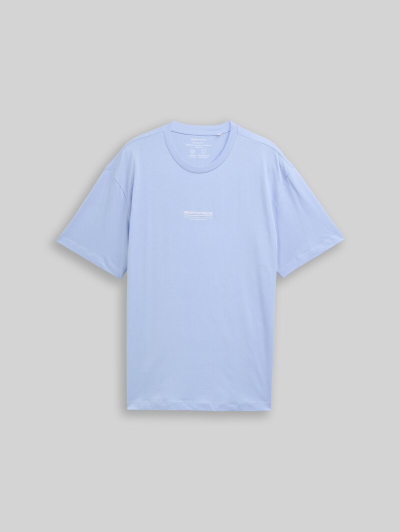 Tom Tailor Relaxed Fit T-Shirt aus Baumwolle - Brunnera Blue