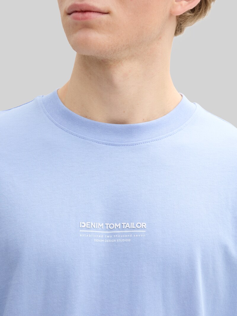 Tom Tailor Relaxed Fit T-Shirt aus Baumwolle - Brunnera Blue
