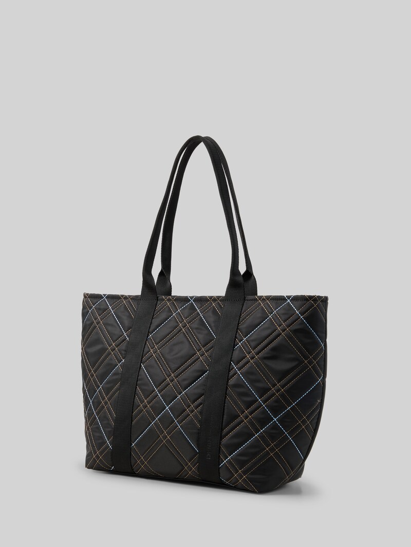 Tom Tailor TTAMINTA XL Shopper mit Karomuster - Schwarz / Black