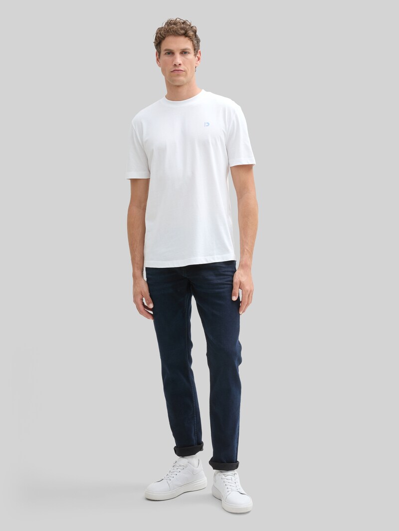 Tom Tailor Basic T-Shirt mit Logo-Print - White