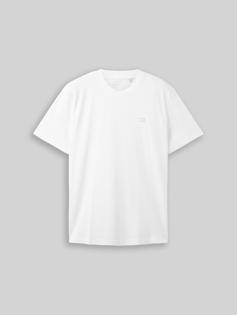 Tom Tailor Basic T-Shirt mit Logo-Print - White