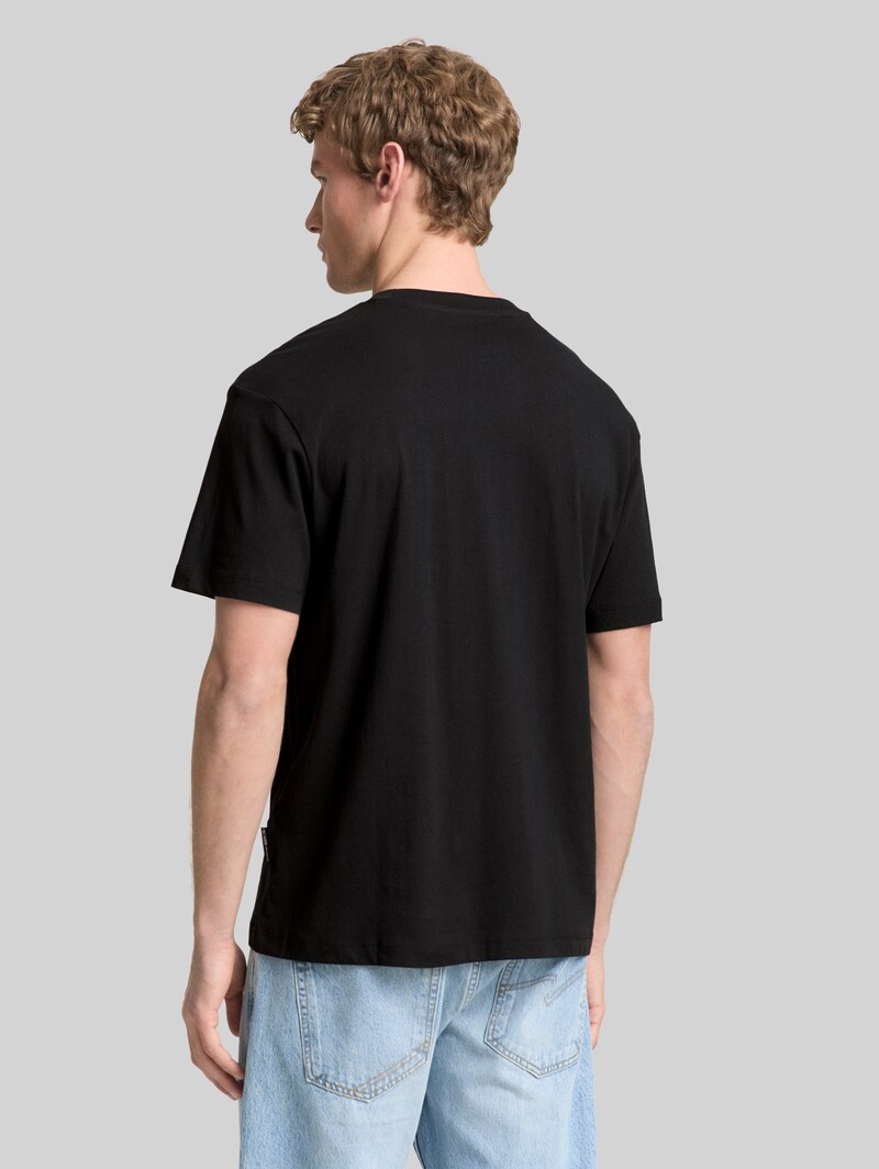 Tom Tailor Relaxed Fit T-Shirt mit Brusttasche - Black