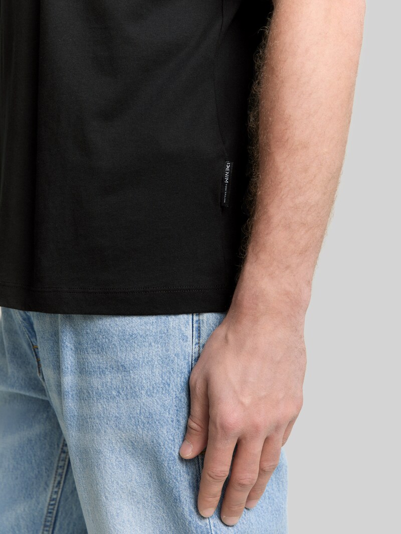 Tom Tailor Relaxed Fit T-Shirt mit Brusttasche - Black