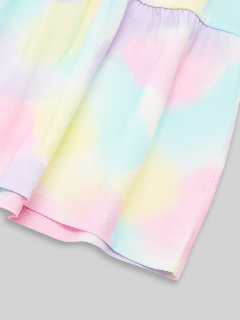 Tom Tailor Mini-Kleid mit Batikmuster - Rainbow Watercolor Print