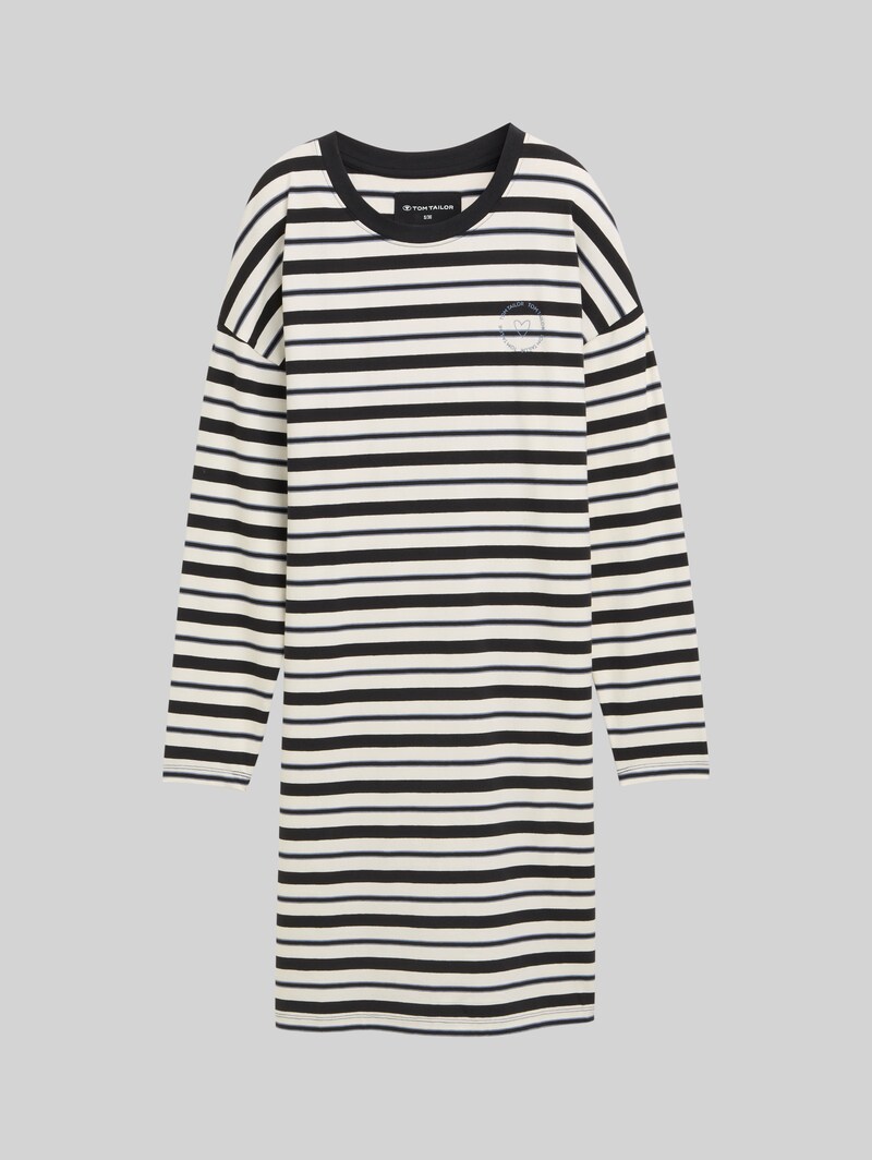 Tom Tailor Gestreiftes Nachthemd - Grey-dark-horizontal Stripe