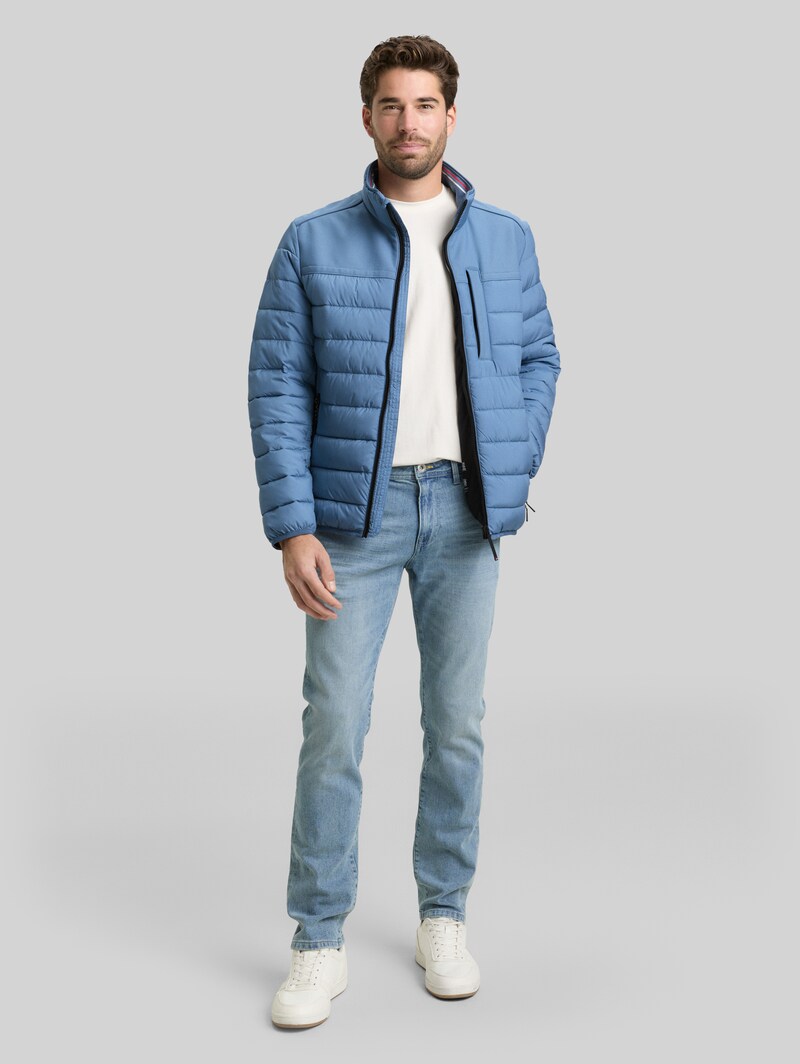 Tom Tailor Hybrid Steppweste mit Stehkragen - Marine Blue