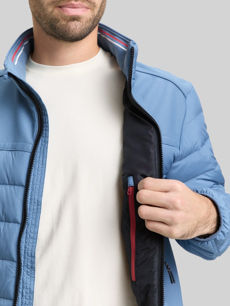 Tom Tailor Hybrid Steppweste mit Stehkragen - Marine Blue