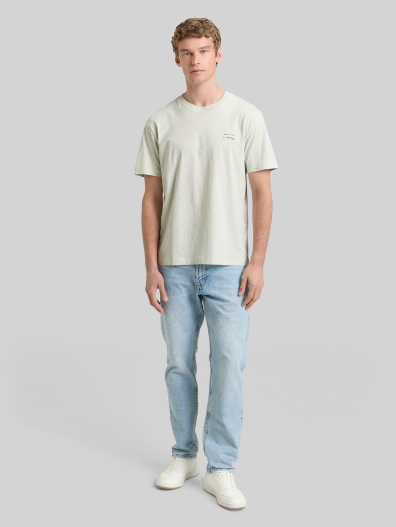 Tom Tailor Relaxed Fit T-Shirt aus Baumwolle - Frozen Light Mint