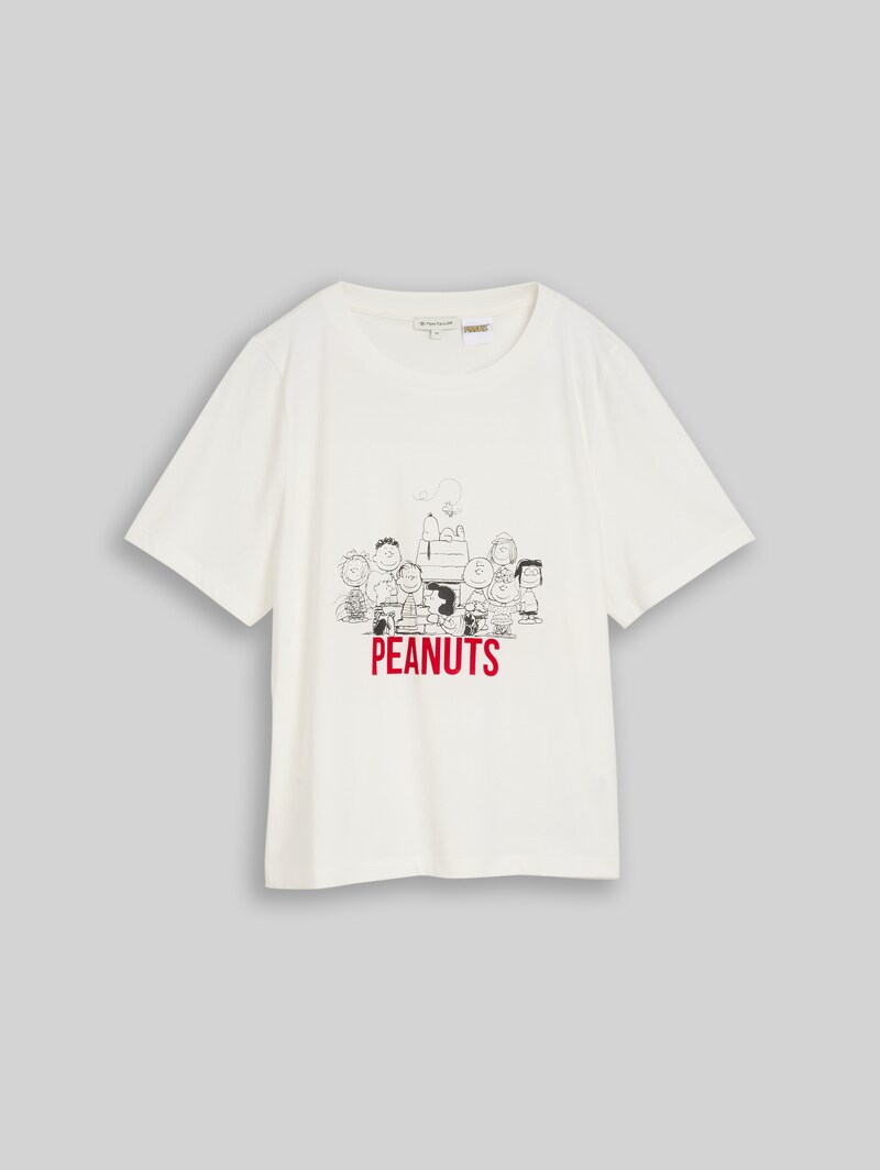 Tom Tailor T-Shirt mit Snoopy-Print - Whisper White