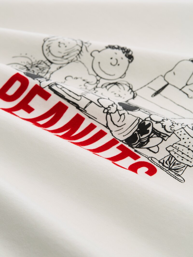 Tom Tailor T-Shirt mit Snoopy-Print - Whisper White