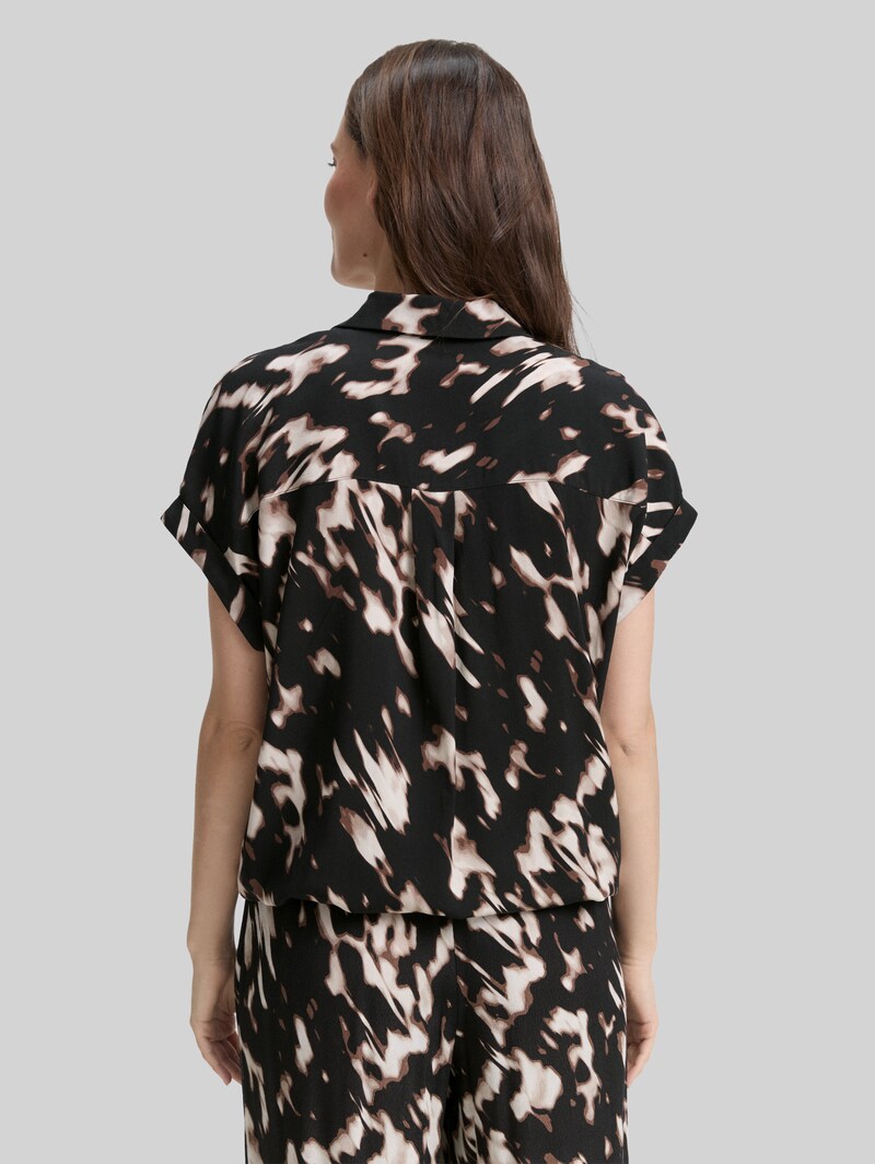 Tom Tailor Bluse mit Muster - Blurry Animal Design