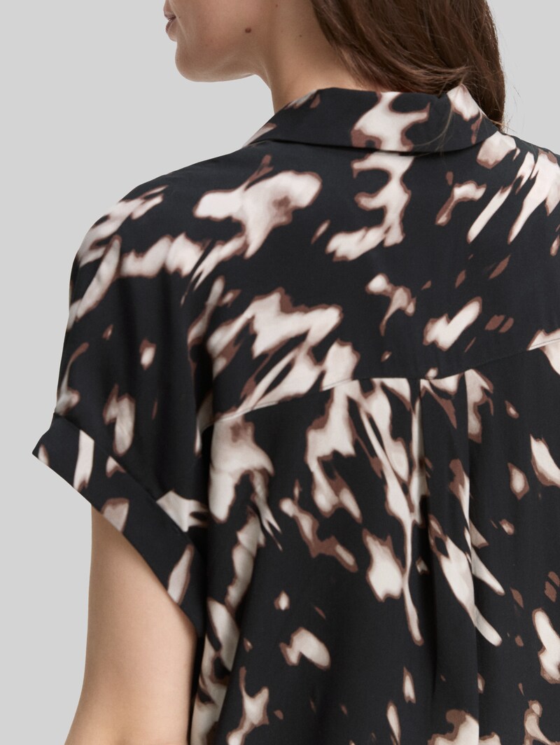 Tom Tailor Bluse mit Muster - Blurry Animal Design