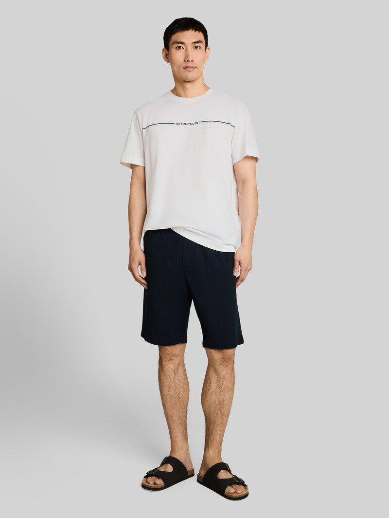 Tom Tailor T-Shirt mit Logo-Print - White