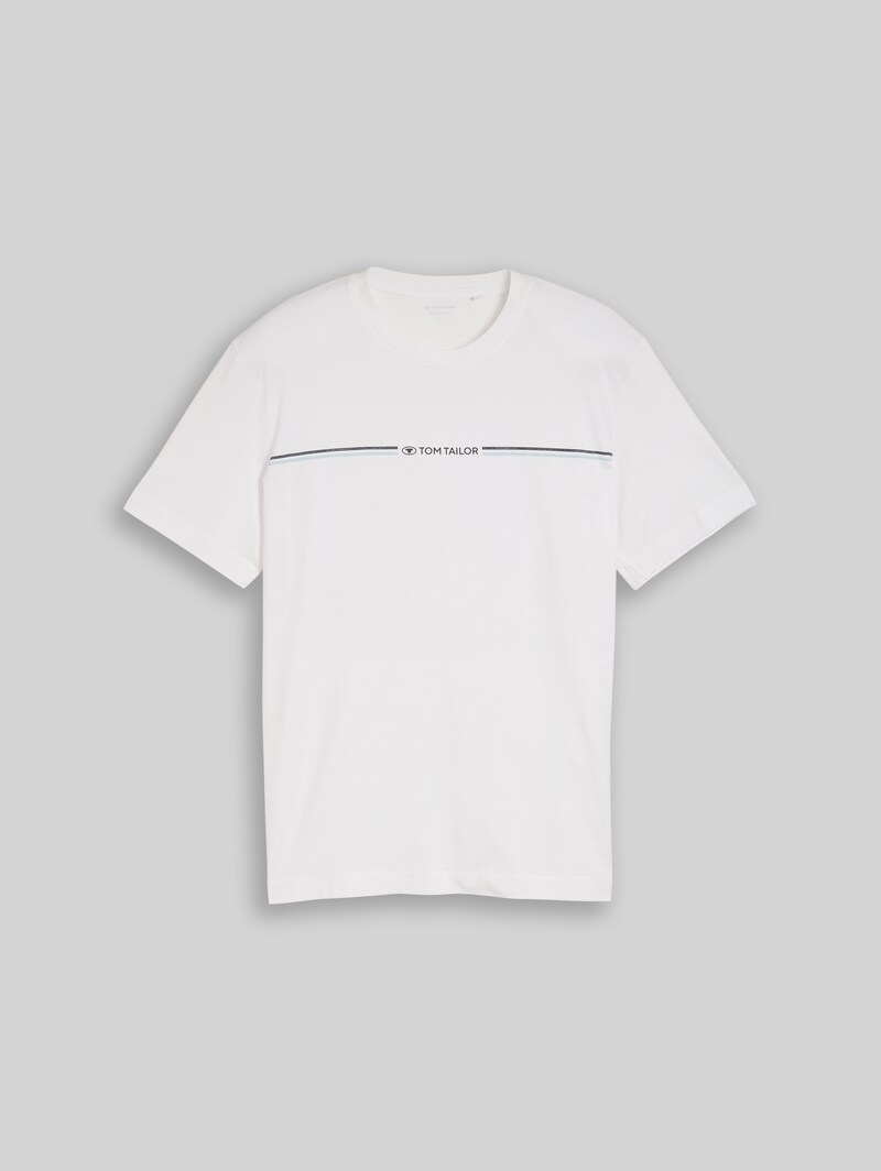 Tom Tailor T-Shirt mit Logo-Print - White