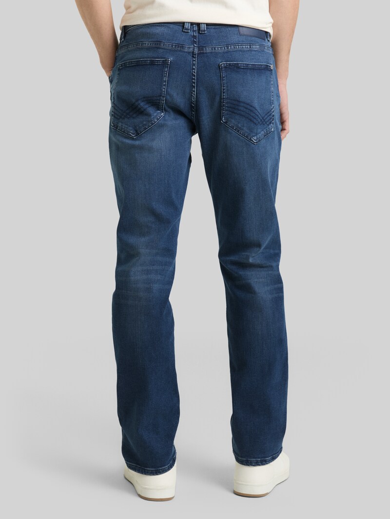 Tom Tailor TTMARVIN STRAIGHT Jeans mit Superstretch - Used Dark Stone Blue Denim Tom Tailor TTMARVIN STRAIGHT Jeans mit Superstretch - Used Dark Stone Blue Denim