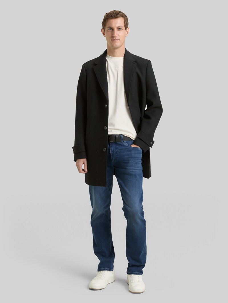 Tom Tailor TTMARVIN STRAIGHT Jeans mit Superstretch - Used Dark Stone Blue Denim