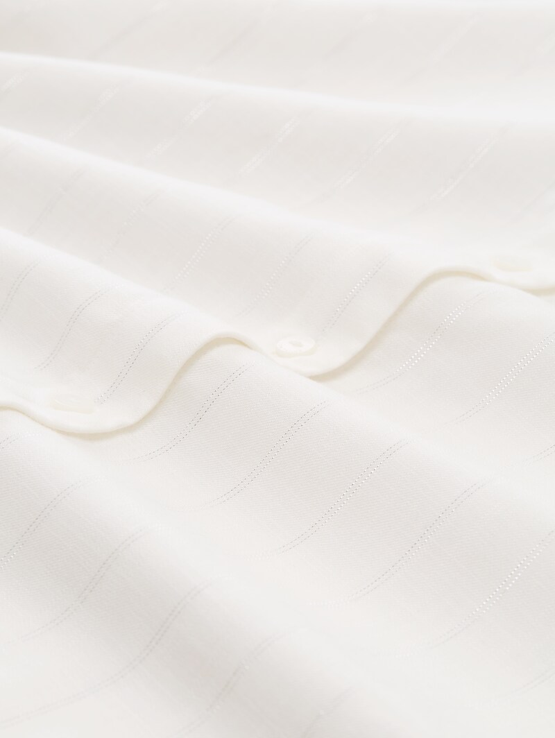 Tom Tailor Bluse mit Streifen in Glitzer-Optik - White Pinstripe With Lurex