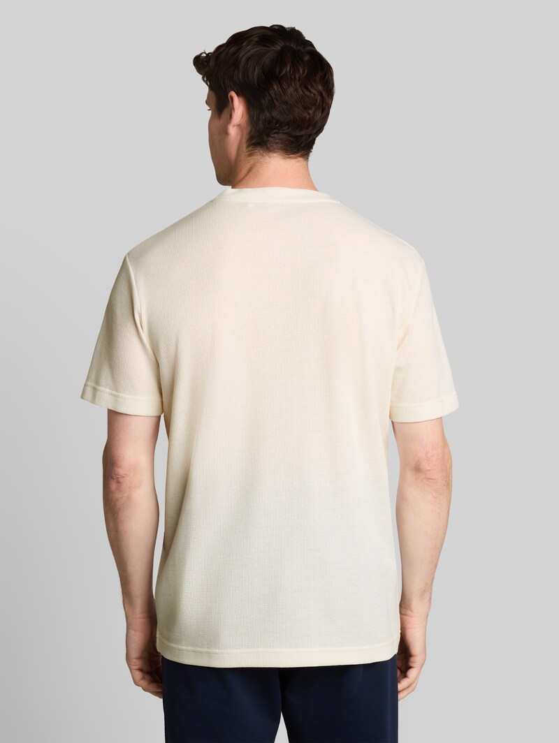 Tom Tailor T-Shirt mit Waffelstruktur - Gardenia White