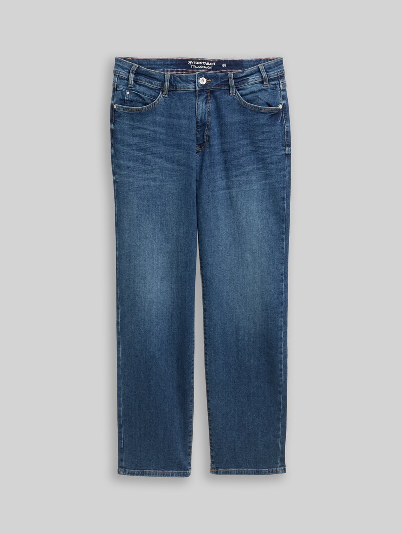 Tom Tailor Plus Size - Straight Jeans - Clean Mid Stone Blue Denim