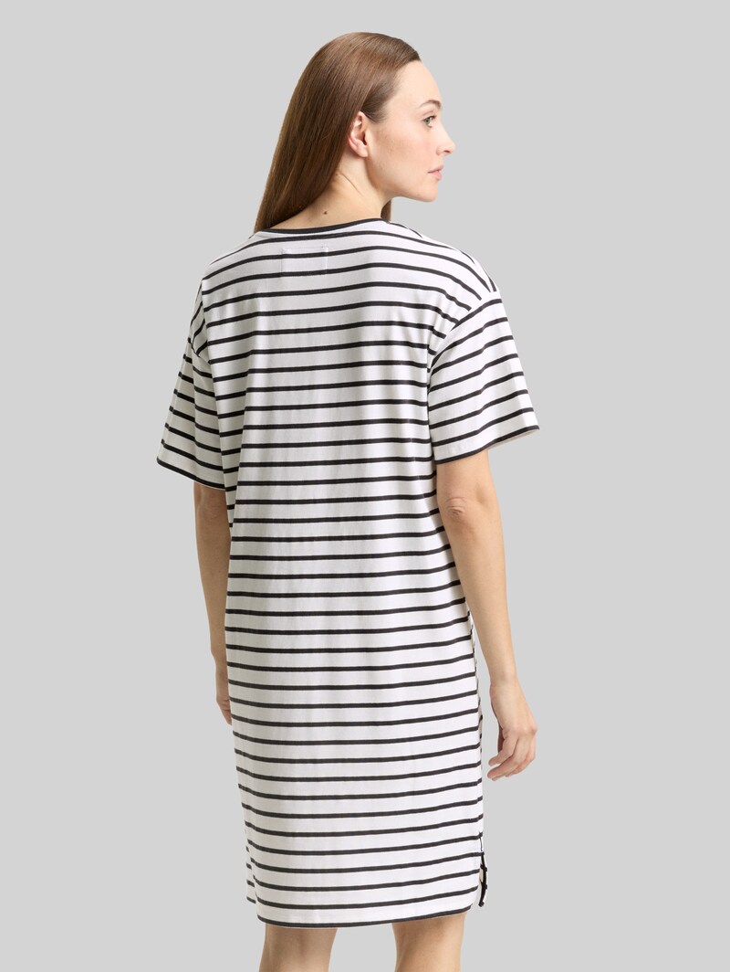 Tom Tailor Nachthemd mit Streifenmuster - White-medium-horizontal Stripe
