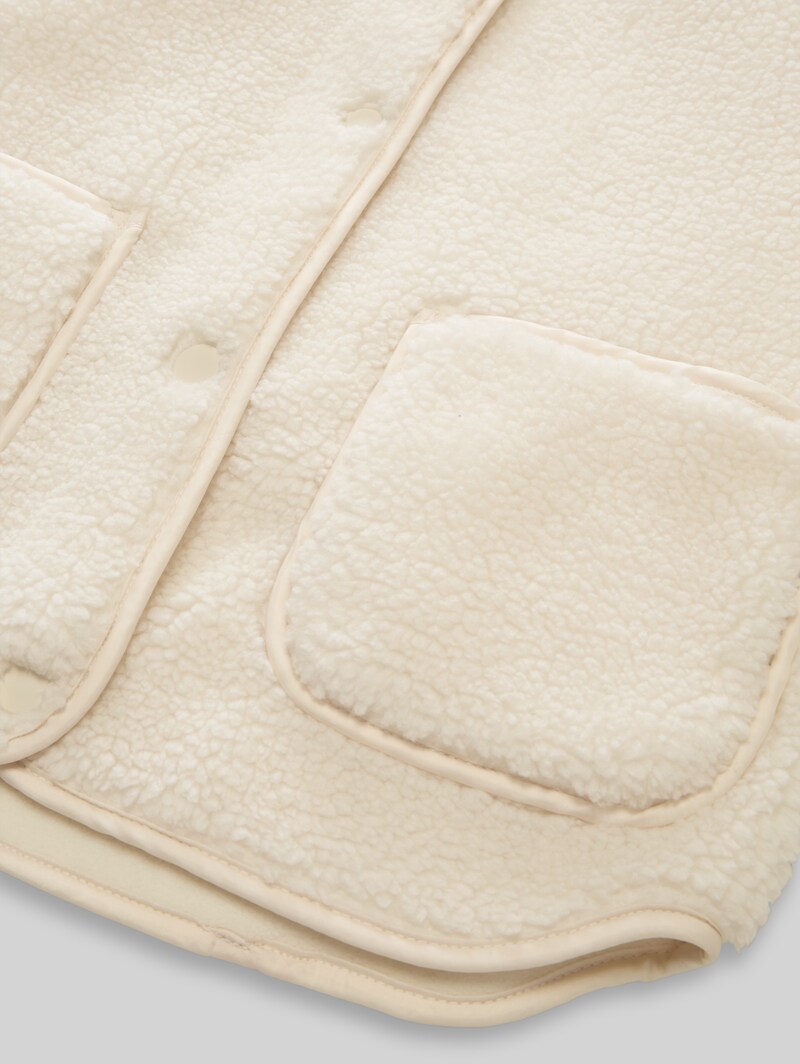 Tom Tailor Teddy-Weste - Light Creme Teddy