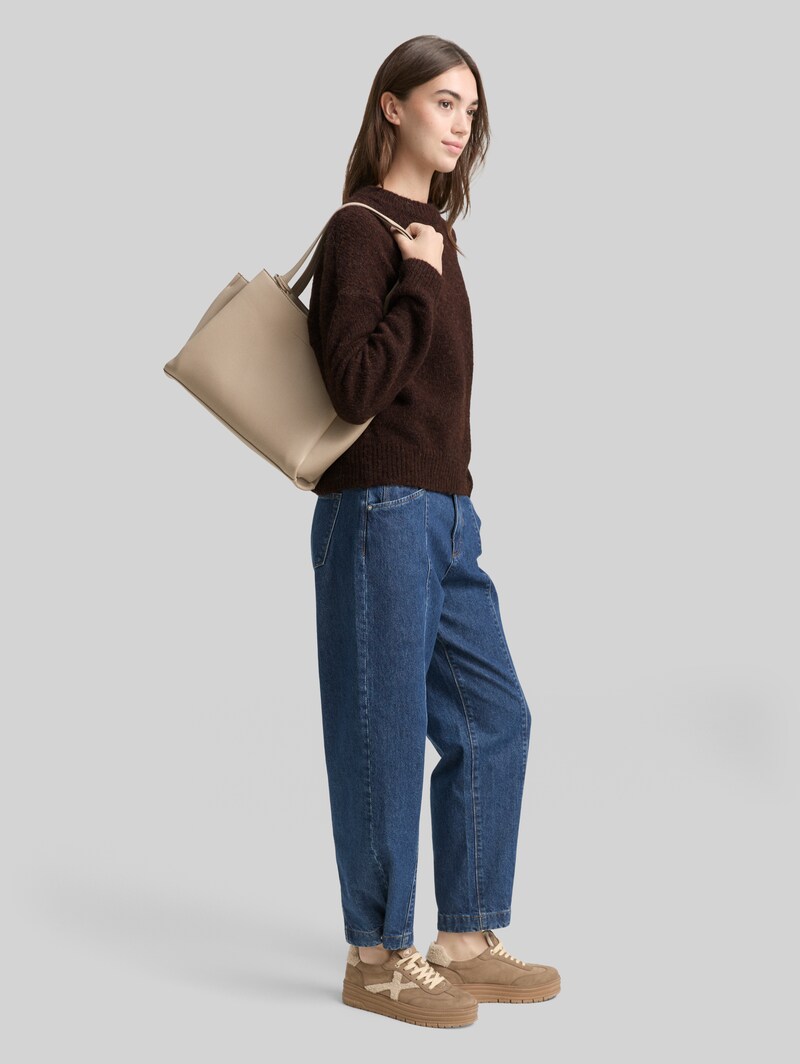 Tom Tailor Oversize Strickpullover - Soft Chocolate Brown Melange