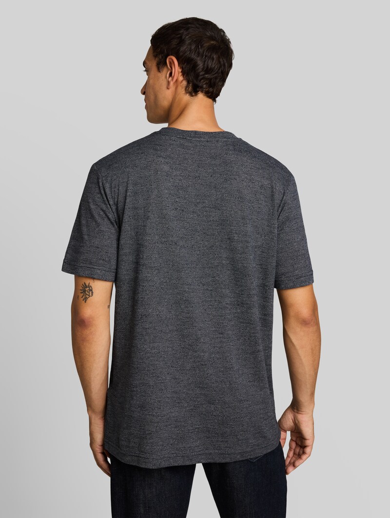 Tom Tailor T-Shirt mit Print - Navy Gardenia White Injected