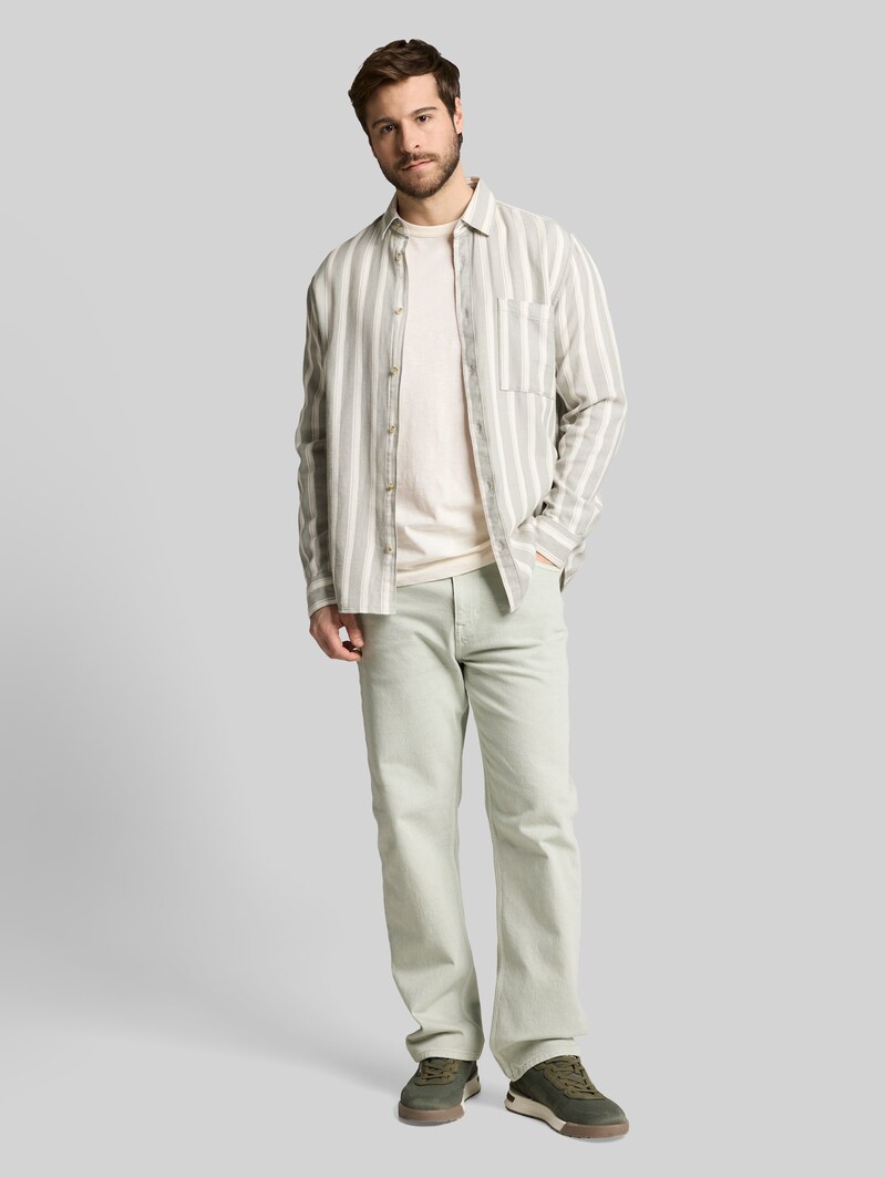 Tom Tailor Basic T-Shirt aus Baumwolle - Gardenia White