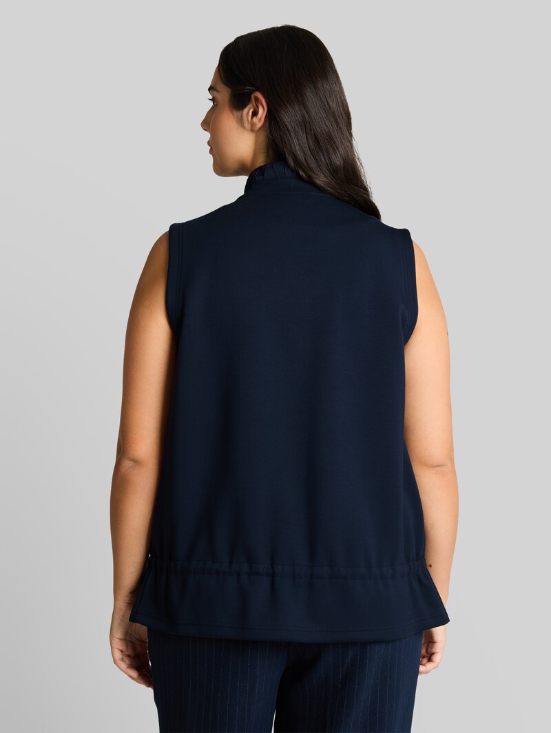 Tom Tailor Plus Size - Scuba Sweatweste mit Stehkragen - Sky Captain Blue