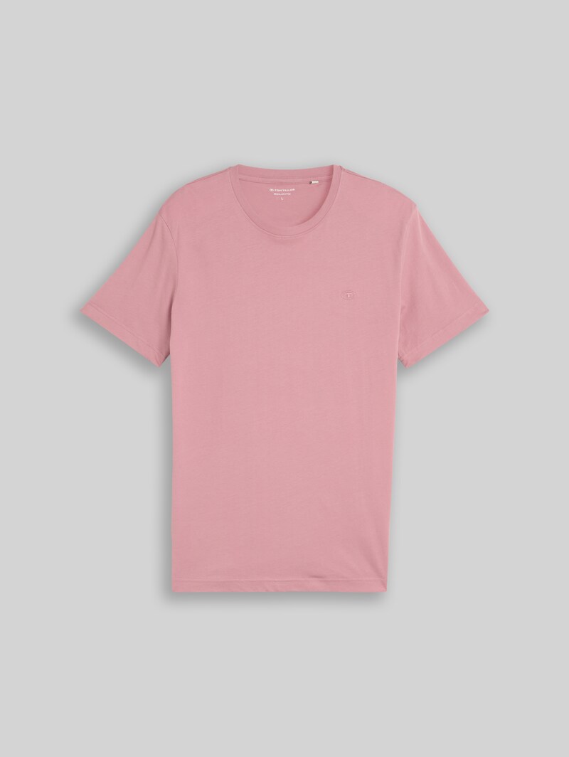 Tom Tailor T-Shirt mit Logo-Stickerei - Dusty Rose