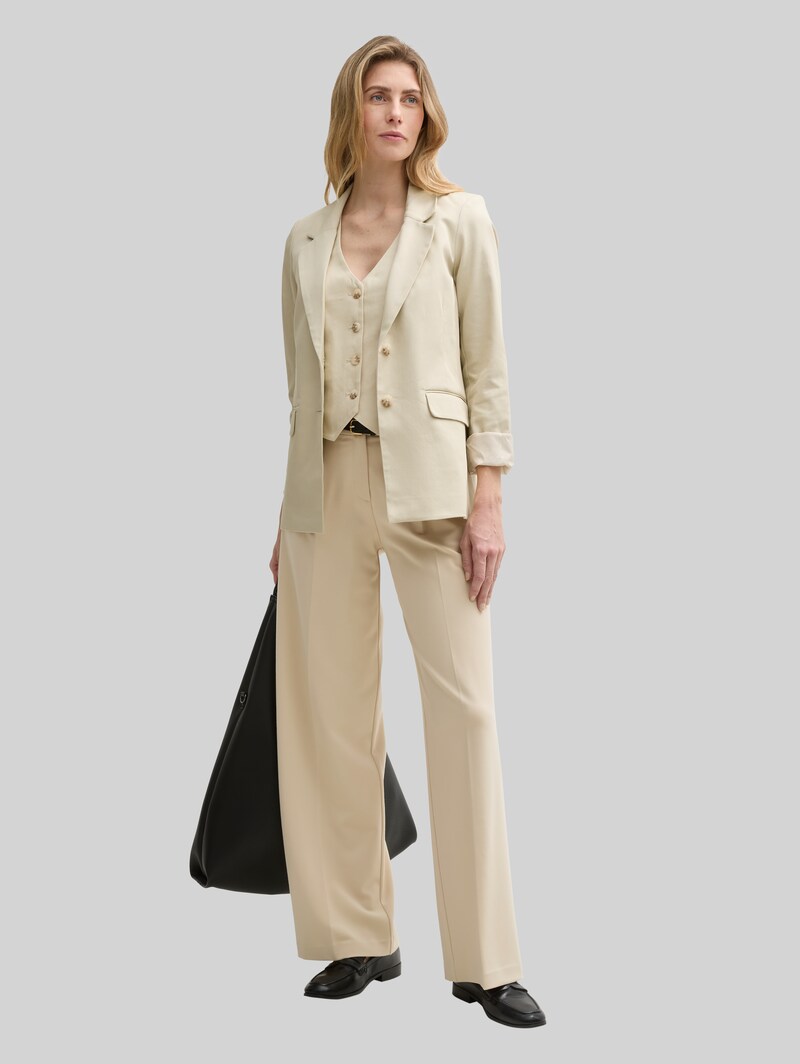 Tom Tailor Regular Fit Blazer aus Twill - Champagne