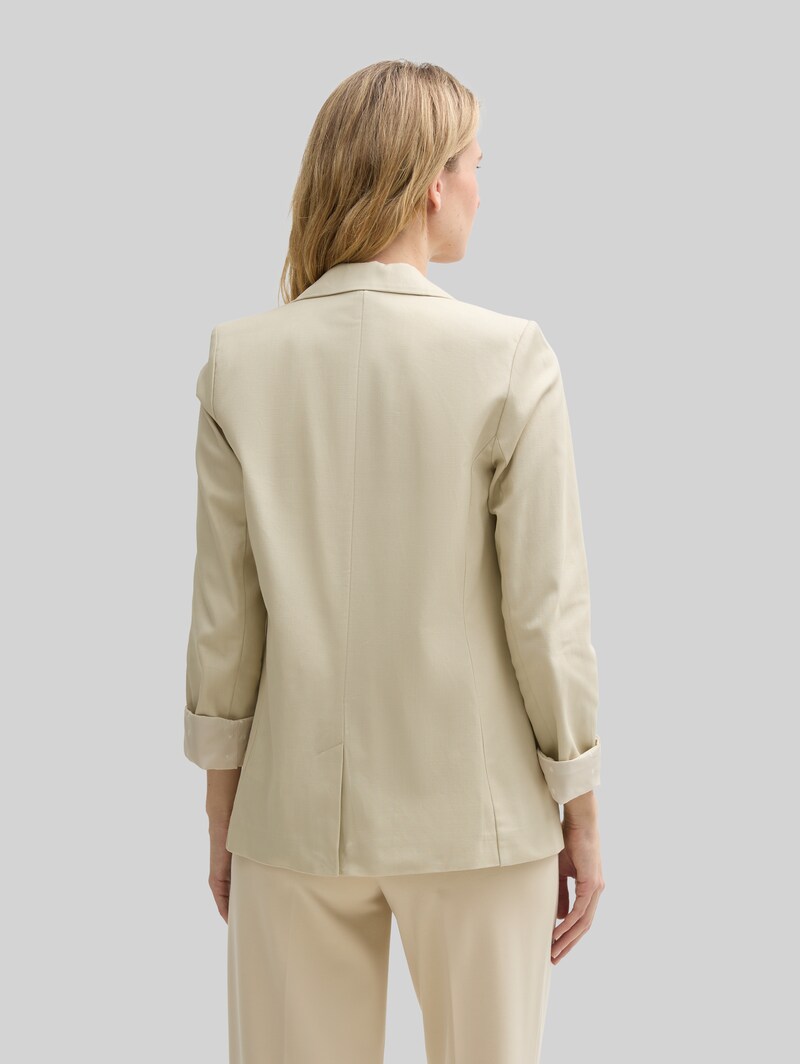 Tom Tailor Regular Fit Blazer aus Twill - Champagne
