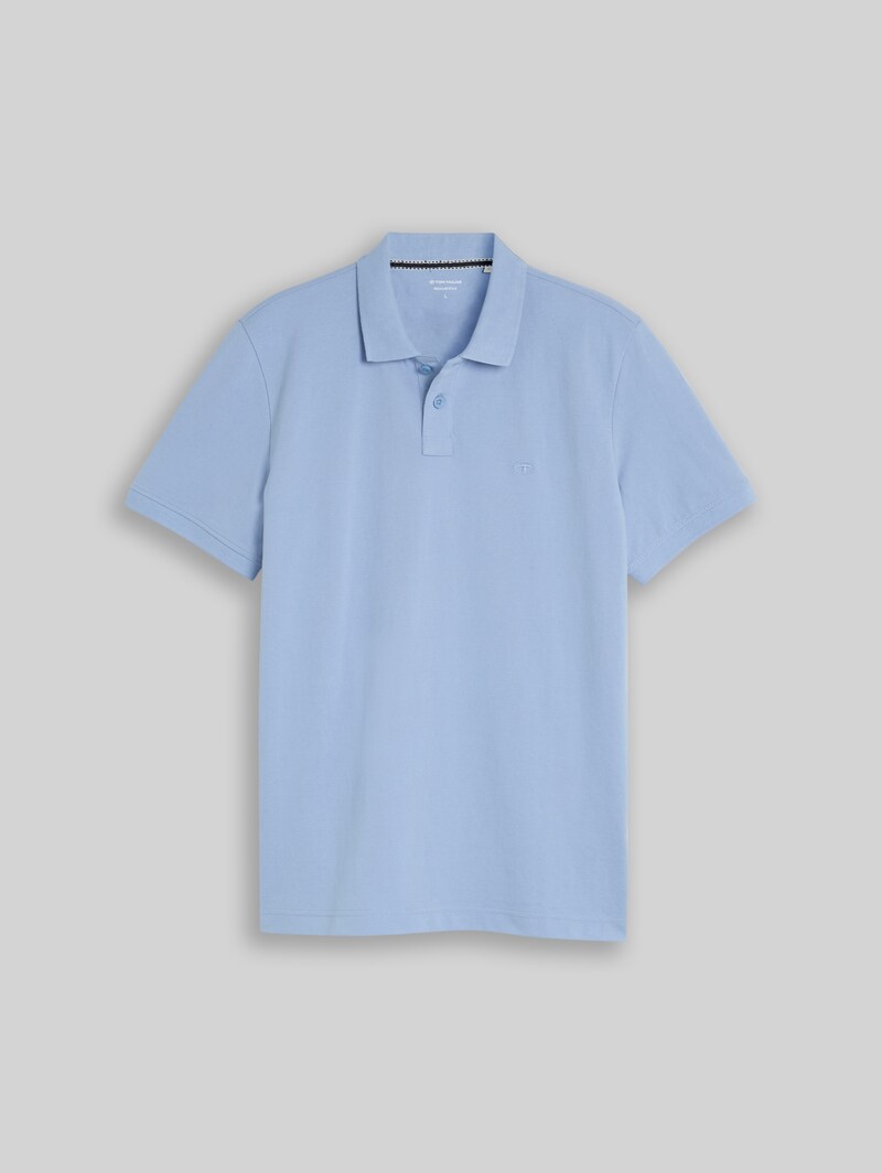 Tom Tailor Piqué Poloshirt mit Logo-Stickerei - Pale Blue
