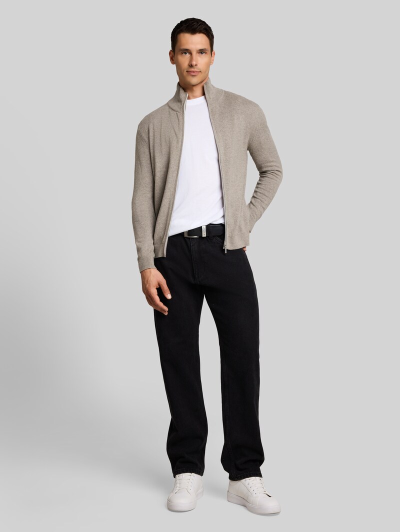 Tom Tailor Strickjacke mit Kaschmir-Anteil - Driftwood Taupe Melangé